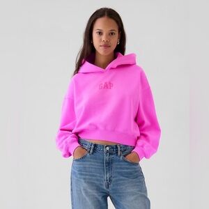GAP vintage soft crop logo hoodie